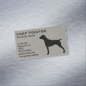 ドイツ語の短いポインターシルエット |犬の品種 マグネット名刺 (インサイチュ)