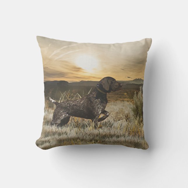 ドイツ語の短いポインタ(GSP) アウトドアクッション (正面)