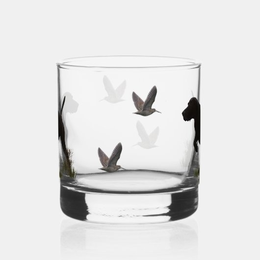 ドイツ語の短いポインタ(GSP) ウイスキーグラス (右)