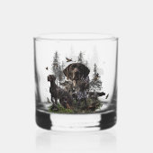 ドイツ語の短いポインタ(GSP) ウイスキーグラス (裏面)