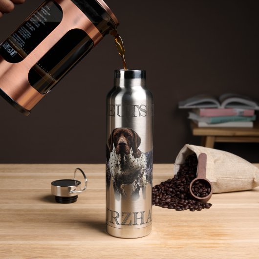 ドイツ語の短いポインタ(GSP) ウォーターボトル (コーヒー)