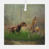 ドイツ語の短いポインタ(GSP) ガラスオーナメント (裏面)