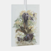 ドイツ語の短いポインタ(GSP) ガラスオーナメント (正面右)