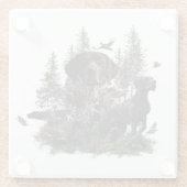 ドイツ語の短いポインタ(GSP) ガラスコースター (裏面)