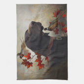 ドイツ語の短いポインタ(GSP) キッチンタオル (縦)