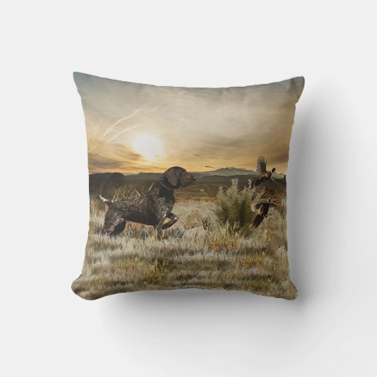 ドイツ語の短いポインタ(GSP) クッション (正面)