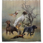 ドイツ語の短いポインタ(GSP) シャワーカーテン (正面)