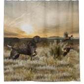 ドイツ語の短いポインタ(GSP) シャワーカーテン (正面)