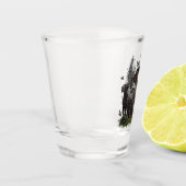 ドイツ語の短いポインタ(GSP) ショットグラス (左)