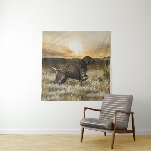 ドイツ語の短いポインタ(GSP) タペストリー (インサイチュ)