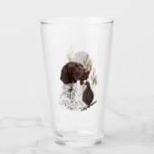 ドイツ語の短いポインタ(GSP) タンブラーグラス (正面)