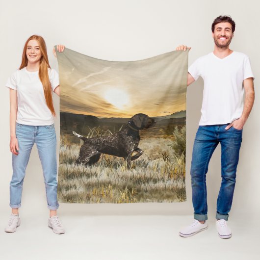 ドイツ語の短いポインタ(GSP) フリースブランケット (インサイチュ)