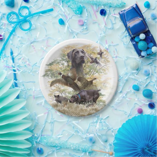 ドイツ語の短いポインタ(GSP) ペーパープレート (パーティー)