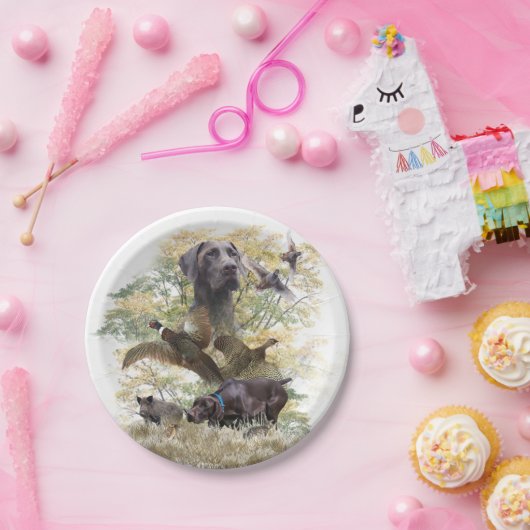 ドイツ語の短いポインタ(GSP) ペーパープレート (パーティー)