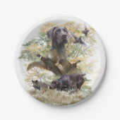 ドイツ語の短いポインタ(GSP) ペーパープレート (正面)