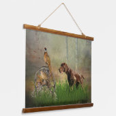 ドイツ語の短いポインタ(GSP) 吊り下げ型タペストリー (傾斜あり)