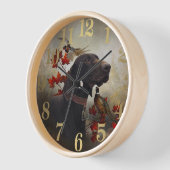 ドイツ語の短いポインタ(GSP) 壁時計 (傾斜)