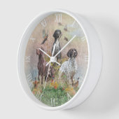 ドイツ語の短いポインタ(GSP) 壁時計 (傾斜)