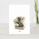 ドイツ語の短いポインタ(GSP) 箔グリーティングカード (裏面)