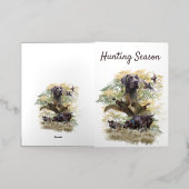 ドイツ語の短いポインタ(GSP) 箔グリーティングカード (外側レイダウン)