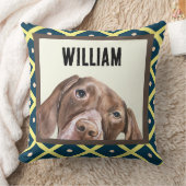 ドイツ語の短毛ポインタカスタムのフォトフレーム クッション (ブランケット)