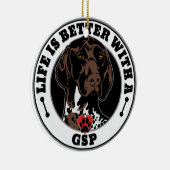 ドイツ語の短調な指差しなら命が惜しい セラミックオーナメント (右)