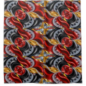 ドイツ語の色を使用したシャワーカーテン シャワーカーテン (正面)