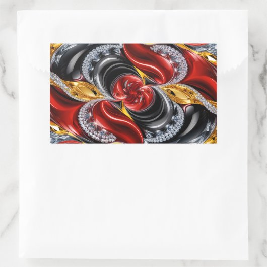 ドイツ語の色を使用した四角形のシール 長方形シール (バッグ)