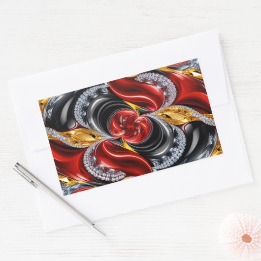 ドイツ語の色を使用した四角形のシール 長方形シール (封筒)