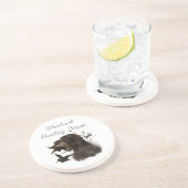 ドイツ語の金髪のポインタを持つウッドコック狩り コースター (側面)