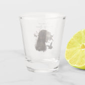 ドイツ語の金髪のポインタを持つウッドコック狩り ショットグラス (裏面)