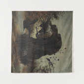 ドイツ語の金髪のポインタを持つウッドコック狩り タペストリー (正面(横))