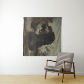 ドイツ語の金髪のポインタを持つウッドコック狩り タペストリー (インサイチュ(横))