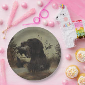 ドイツ語の金髪のポインタを持つウッドコック狩り ペーパープレート (パーティー)