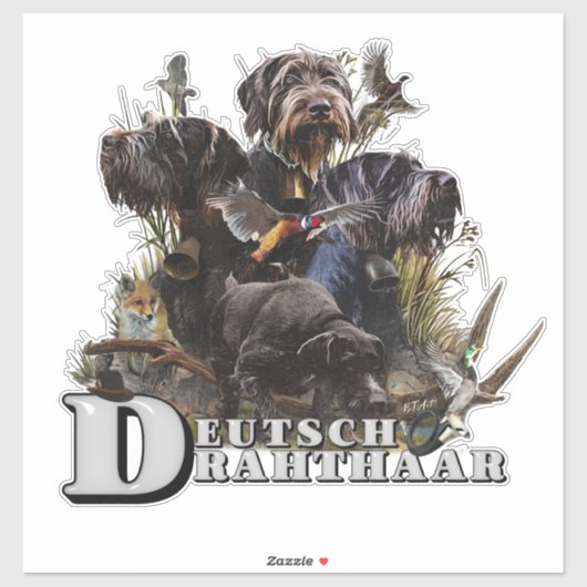 ドイツ語の金髪のポインタ シール (シート)