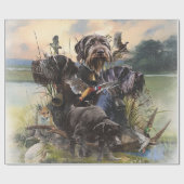 ドイツ語の金髪のポインタ ラッピングペーパー (フラット)