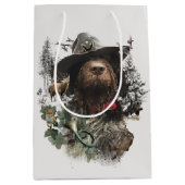 ドイツ語の金髪ポインタ中抱き枕 ミディアムペーパーバッグ (正面)