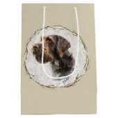 ドイツ語の金髪ポインタ中抱き枕 ミディアムペーパーバッグ (裏面)