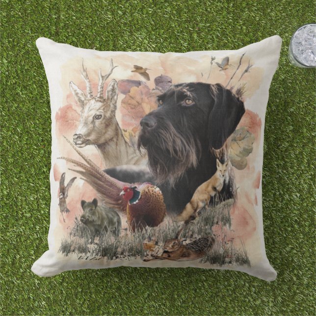 ドイツ語の金髪ポインタ アウトドアクッション (芝生)