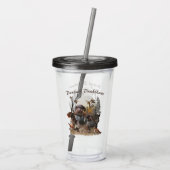 ドイツ語の金髪ポインタ アクリルタンブラー (裏面)