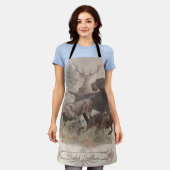 ドイツ語の金髪ポインタ エプロン (着用した状態)