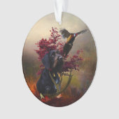 ドイツ語の金髪ポインタ オーナメント (正面)