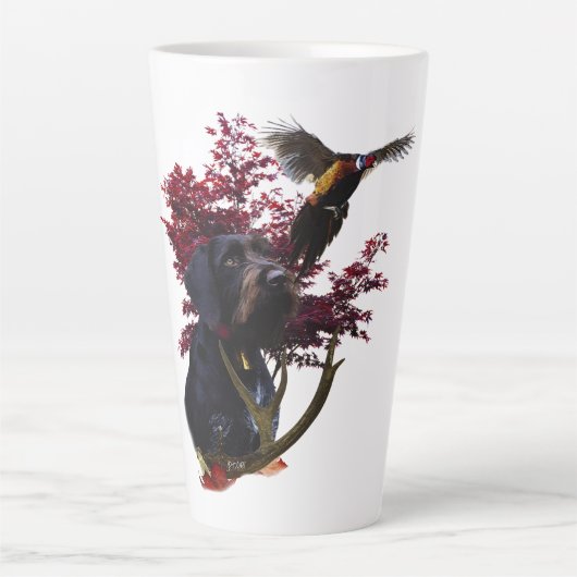 ドイツ語の金髪ポインタ カフェラテマグ (正面)