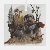 ドイツ語の金髪ポインタ ガラスオーナメント (裏面)