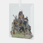 ドイツ語の金髪ポインタ ガラスオーナメント (正面左)