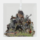 ドイツ語の金髪ポインタ ガラスオーナメント (裏面)