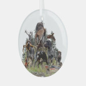 ドイツ語の金髪ポインタ ガラスオーナメント (正面左)