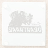 ドイツ語の金髪ポインタ ガラスコースター (裏面)