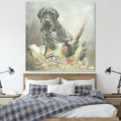 ドイツ語の金髪ポインタ キャンバスプリント (インサイチュ (寝室))