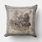 ドイツ語の金髪ポインタ クッション (正面)